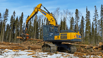 XCMG XE300UF Excavator Working in Canada Forest
