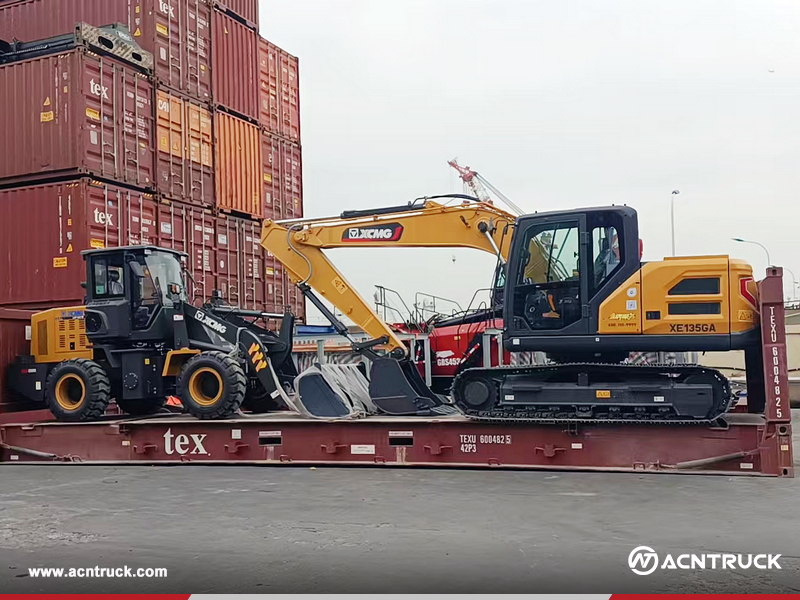 Vietnam - 1 Unit XCMG XE135GA Excavator & 1 Unit XCMG LW180FM Wheel Loader